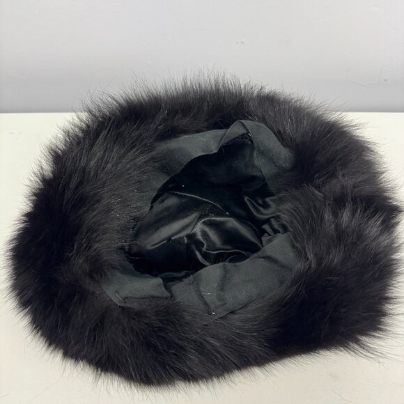 Vintage Fur Hat with Crocheted Detail main image 4